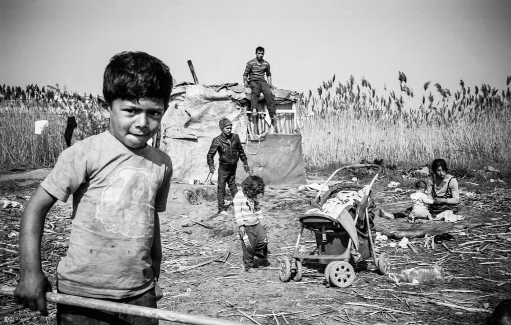 Boy's Candid Gaze by Sorin Vidis — canvas wall art