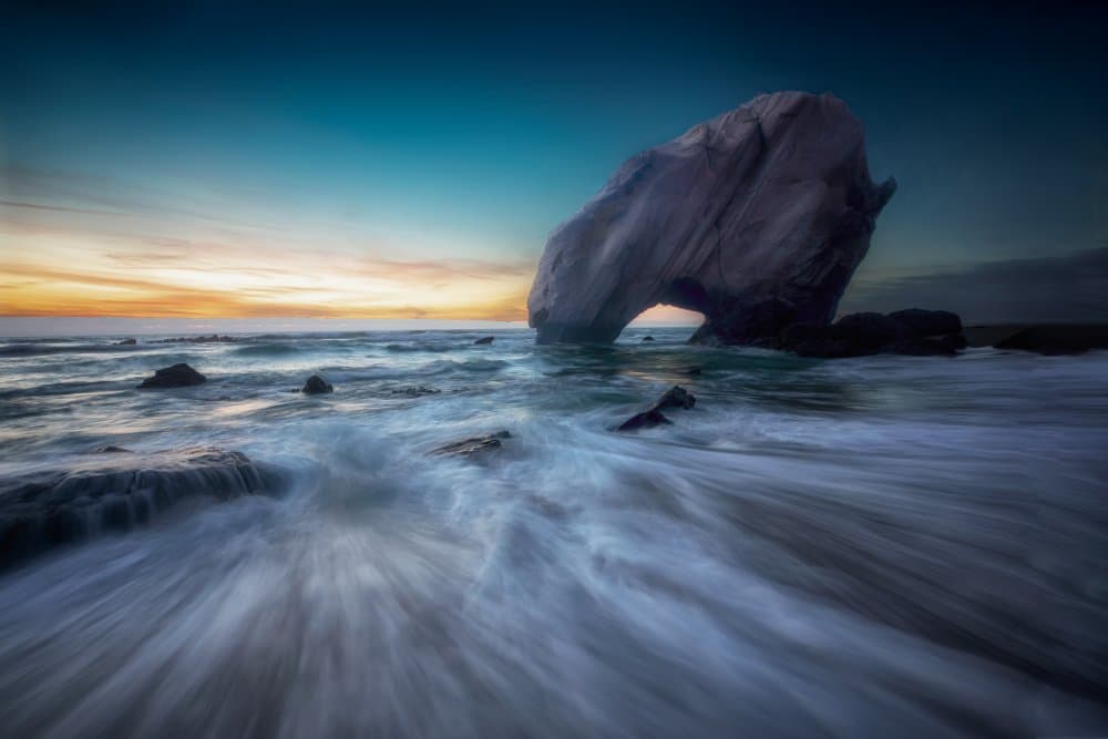 Flowing Sunset Arch by Dennis Zhang — canvas wall art