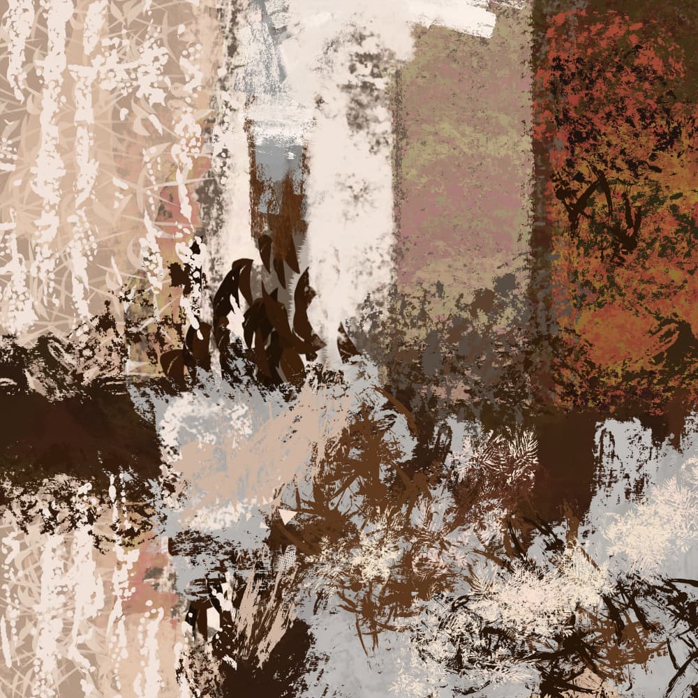 Autumnal Textured Abstract by Pelin Atilla — canvas wall art