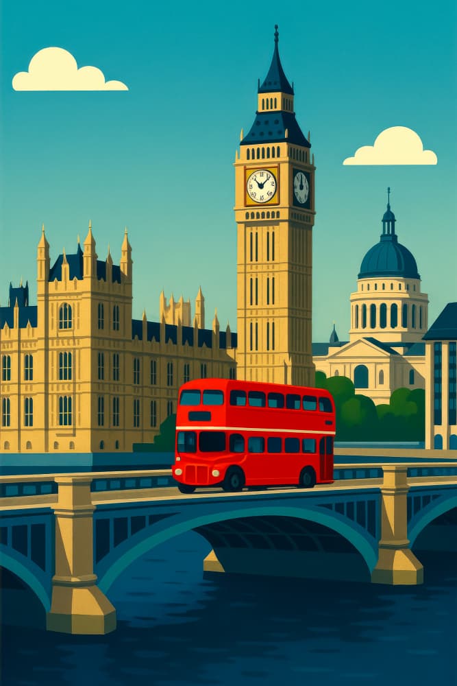 A Visit to London by Taudalpoi — canvas wall art