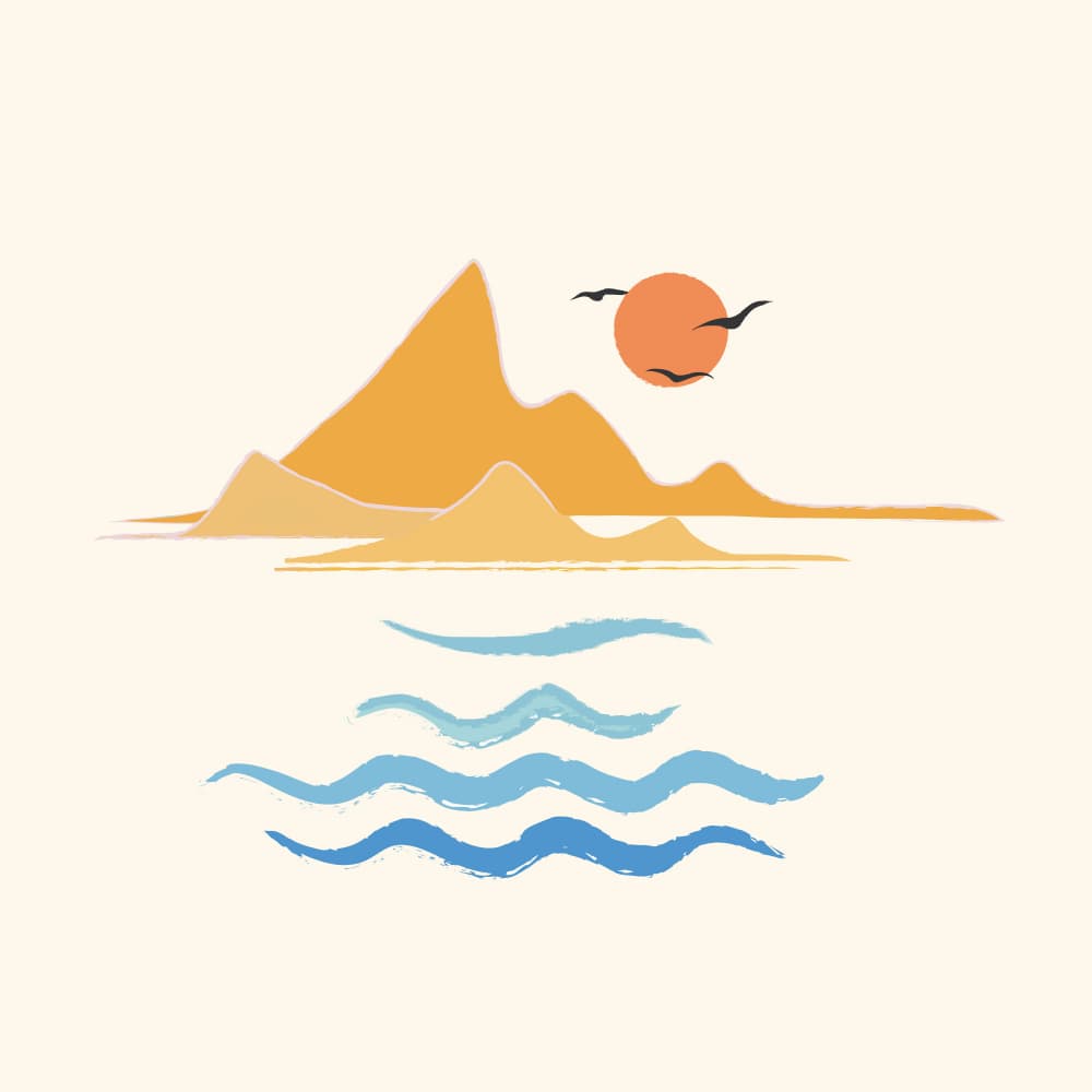 Serene Mountain Sunset by Nadjaa — canvas wall art