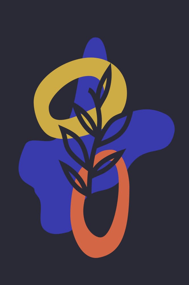 Bold Botanical Forms by Anna Rose — canvas wall art