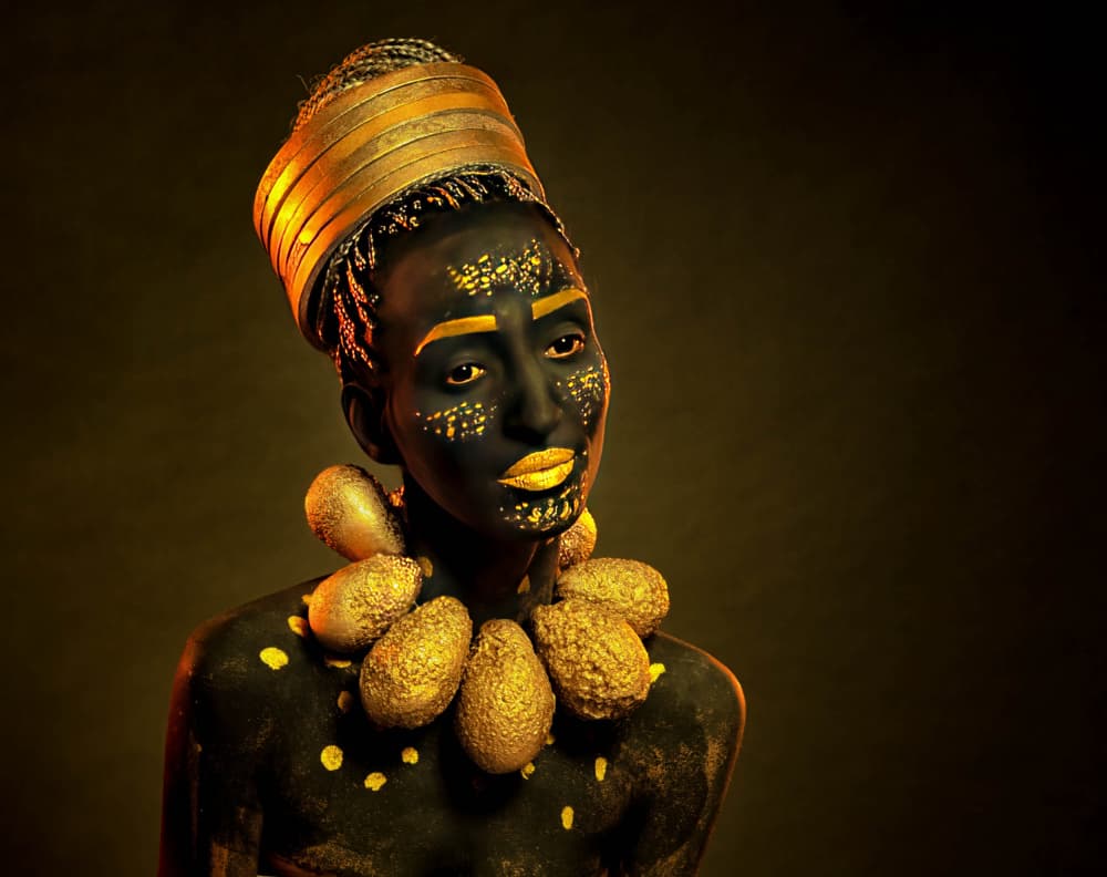 African Gold Beauty by Tali Stein — canvas wall art