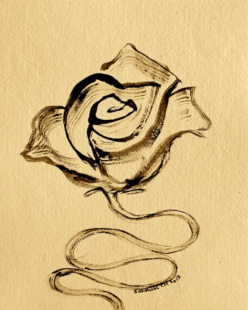 Elegant Flowing Rose by Santhosh ch — canvas wall art