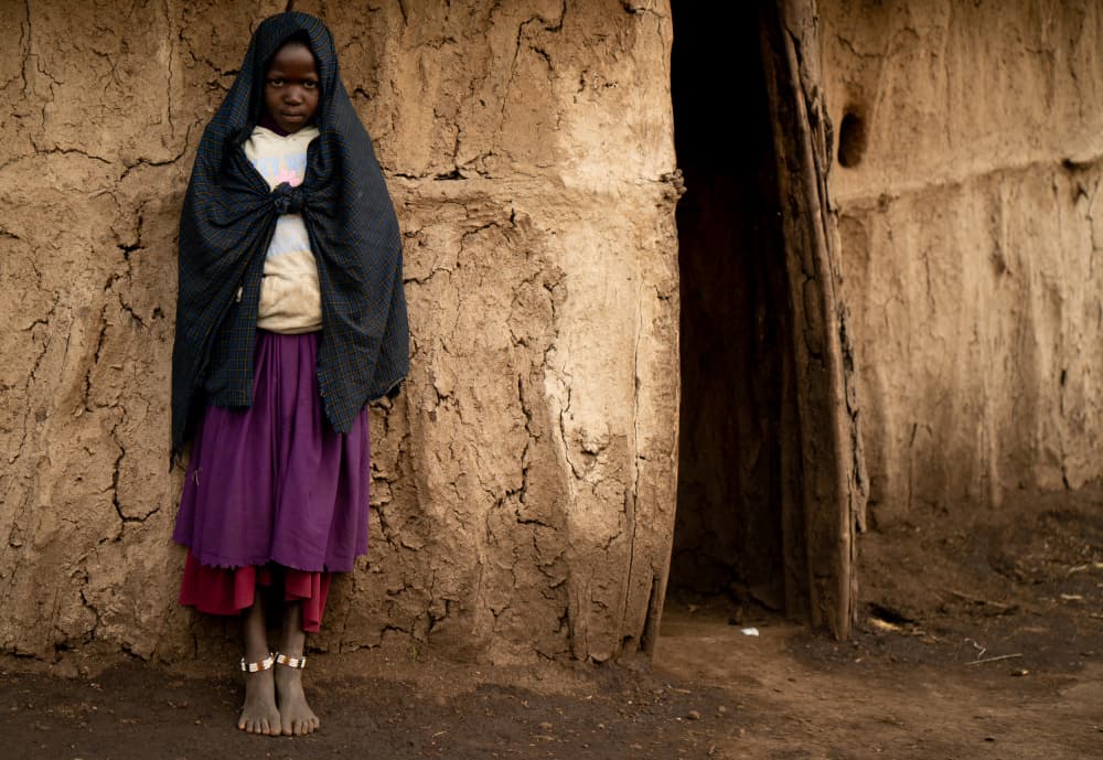 African Village Portrait by Shobhit Chawla — canvas wall art
