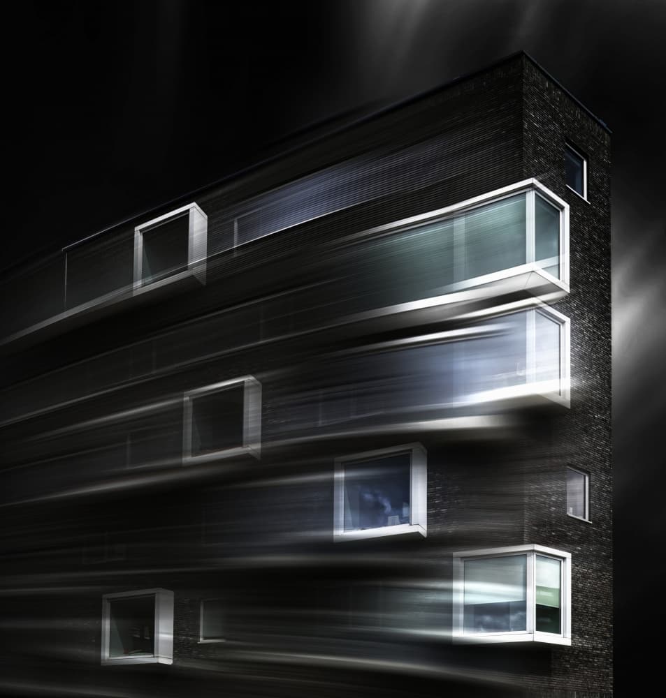 Dynamic Modern Architecture by Erhard Batzdorf — canvas wall art