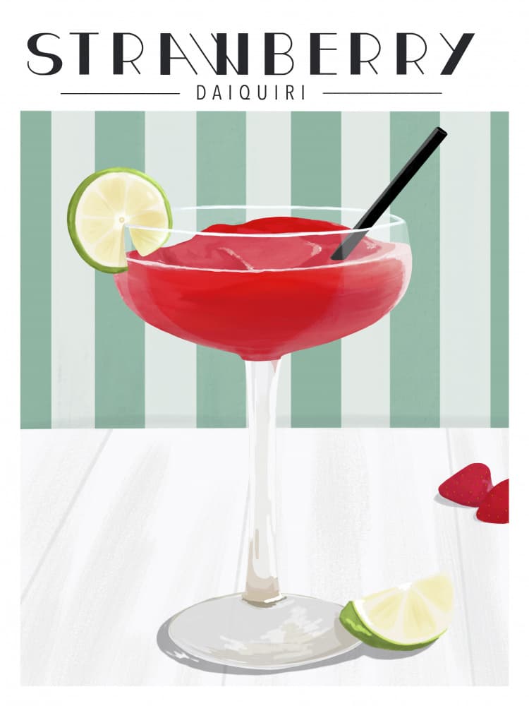 Frozen Strawberry Daiquiri by ByKammille — canvas wall art