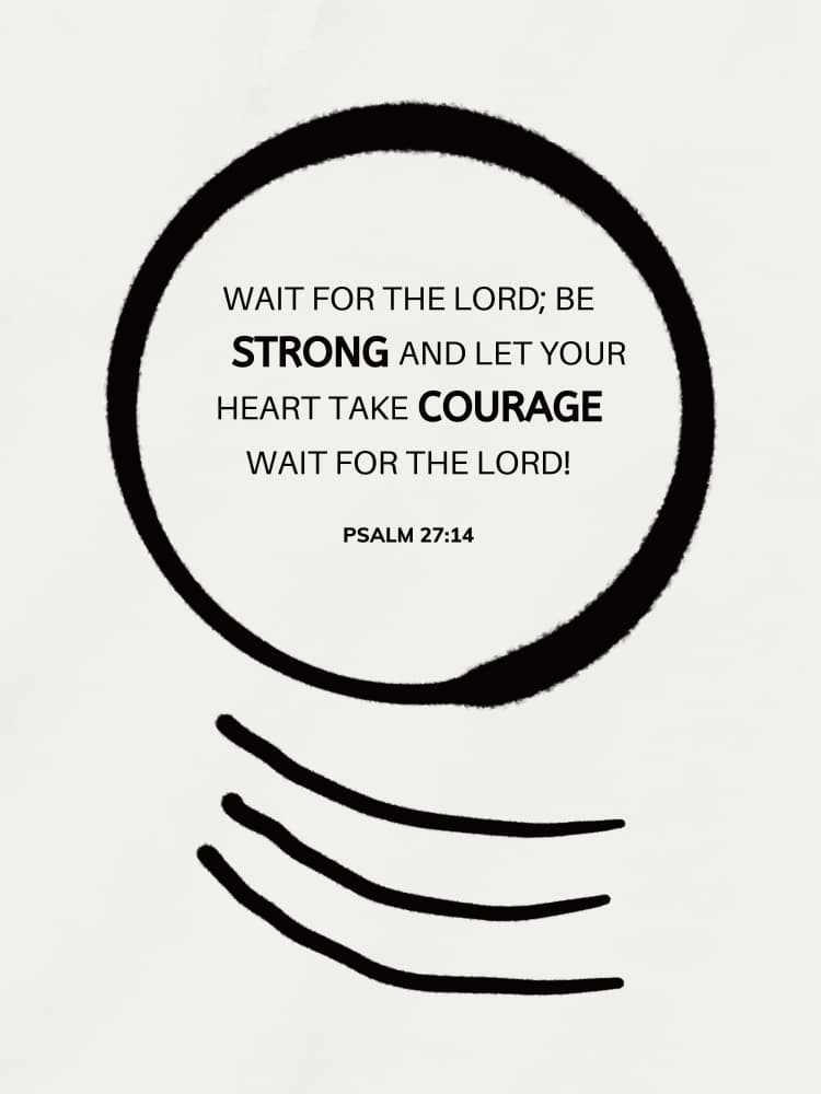 Courage Scripture Quote by Little Dean — canvas wall art