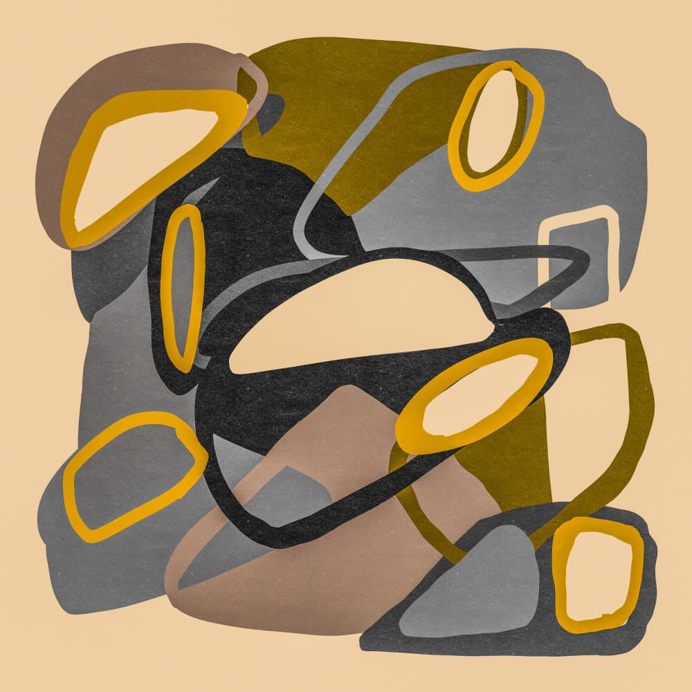 Earthy Abstract Shapes by Sharyn Bursic — canvas wall art