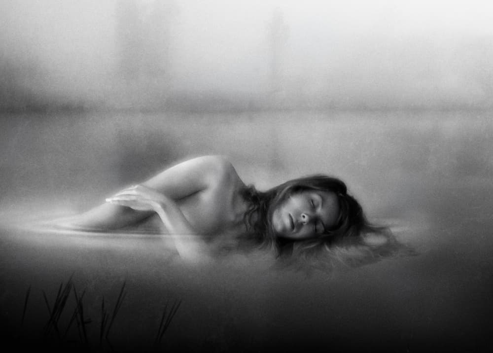 Ethereal Woman in Water by Charlaine Gerber — canvas wall art