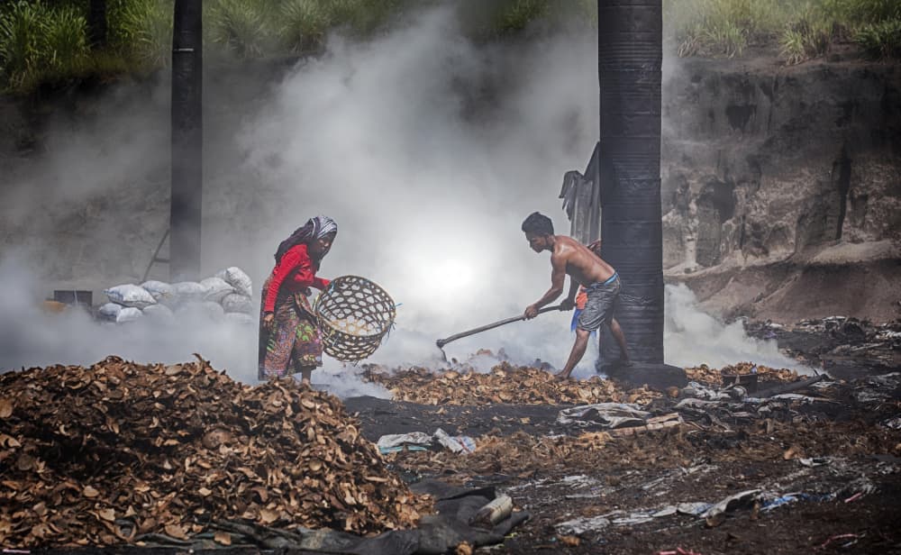 Working in the Haze by Angela Muliani Hartojo — canvas wall art