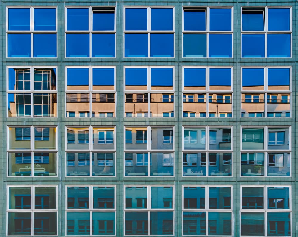 Geometric Window Reflections by Rodrigo Marin — canvas wall art