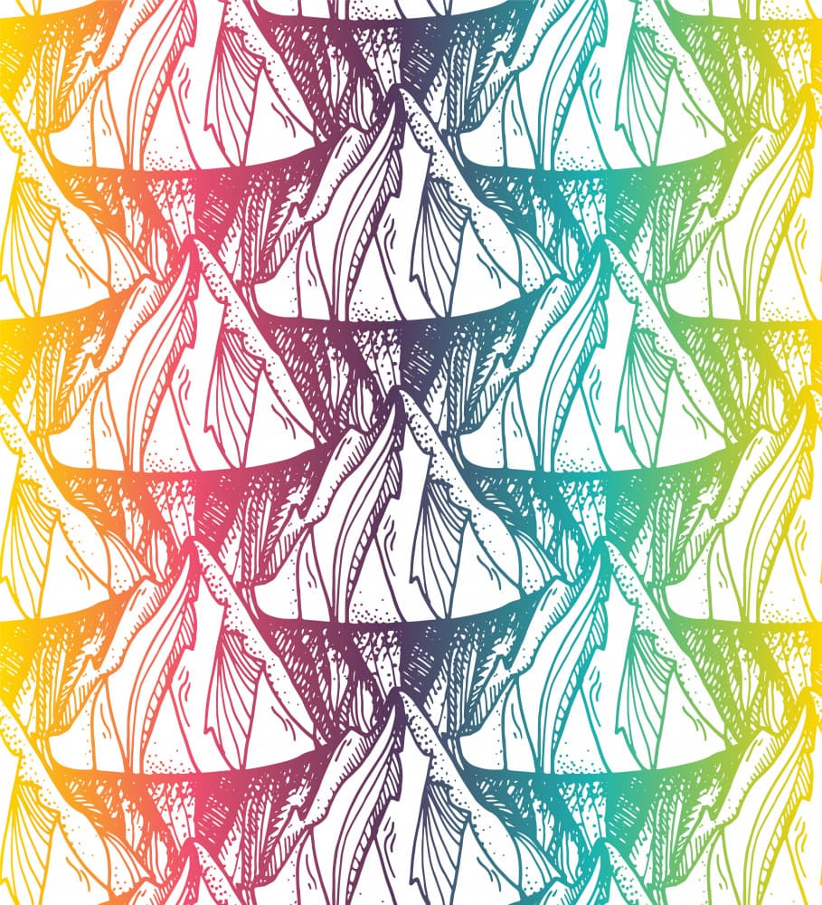 Rainbow Mountain Pattern by Marika Barsrsind β canvas wall art