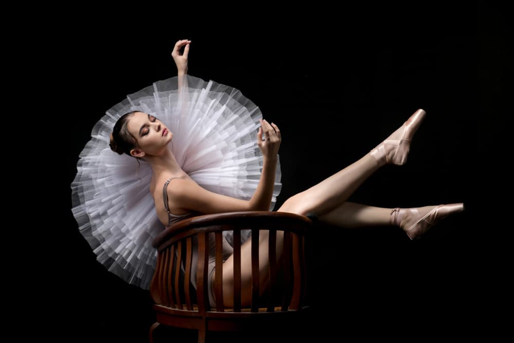 Elegant Ballerina Pose by Ajar Setiadi — canvas wall art