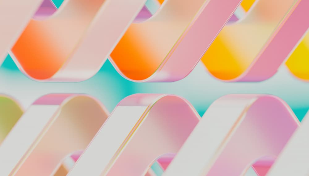 Vibrant Curved Ribbons by Javier Pardina — canvas wall art
