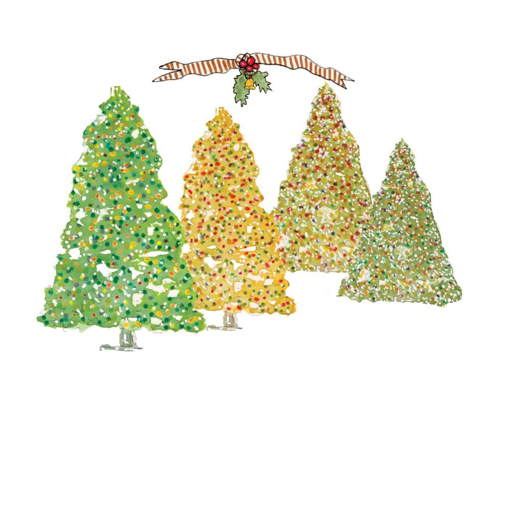 Whimsical Christmas Trees by Breanna Megan Studio — canvas wall art