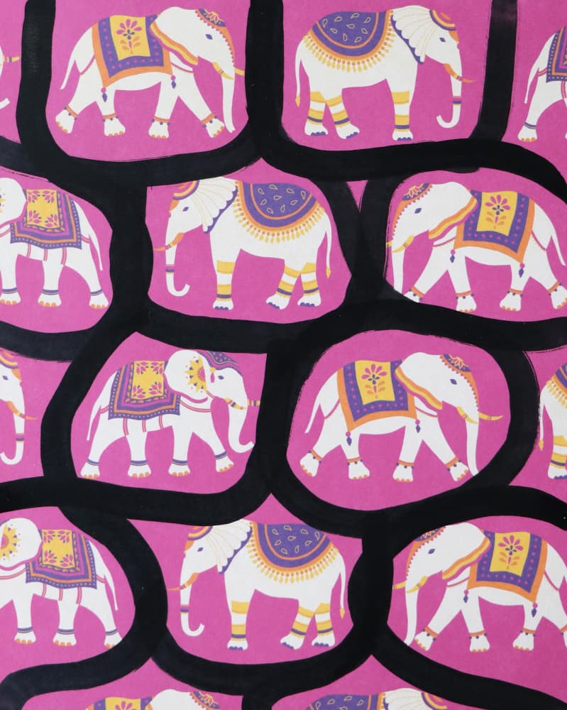 Indian Elephant Parade by Santhosh ch — canvas wall art
