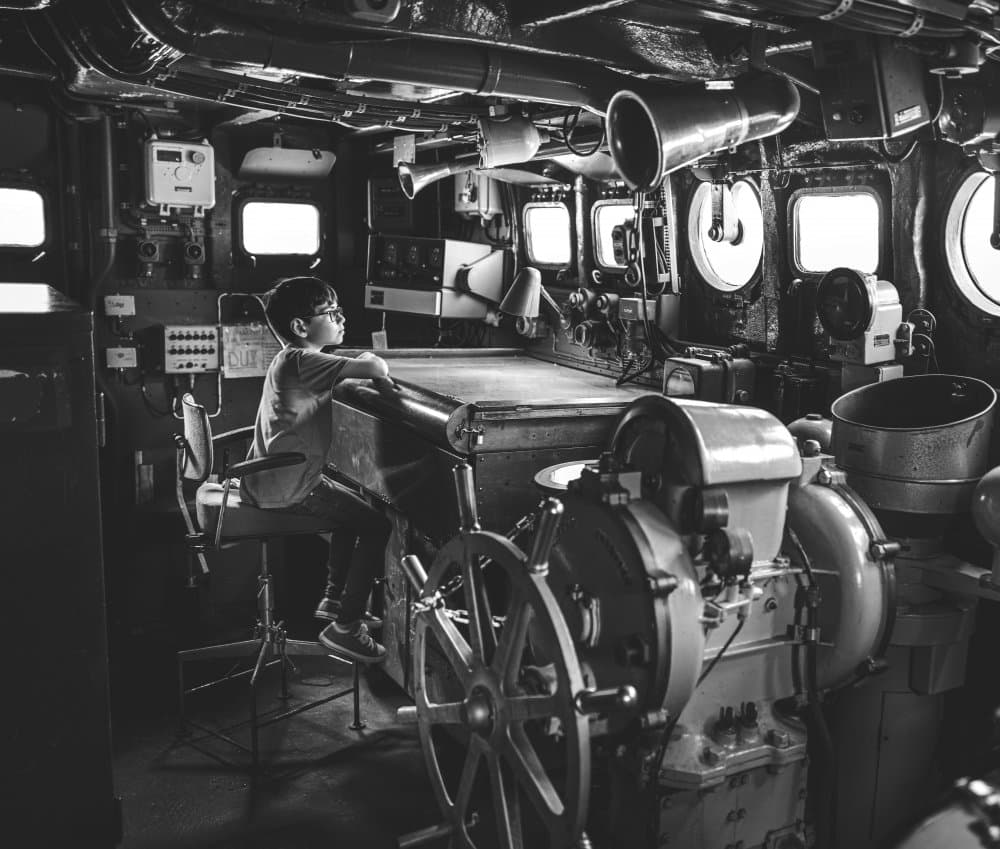 Boy at the Helm by Alex Ogazzi — canvas wall art