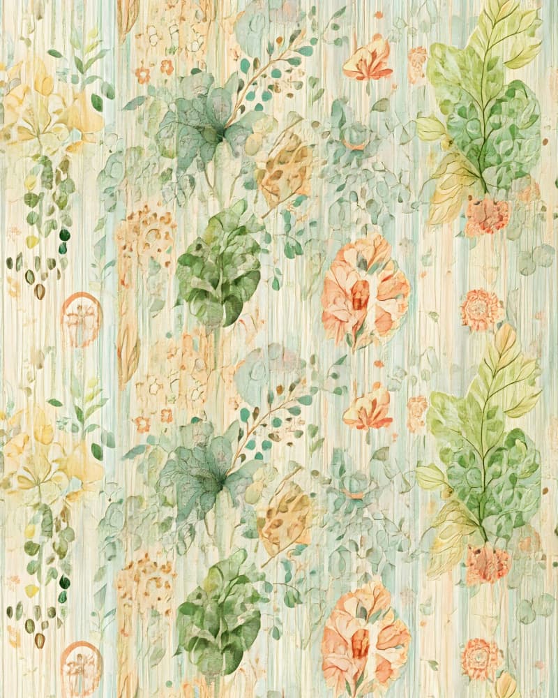 Gentle Botanical Wood by Kintsugi99 — canvas wall art
