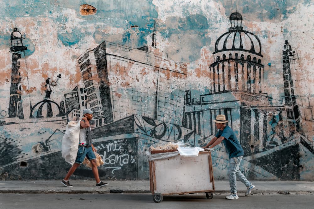 Havana Street Mural Life by Andy Bauer — canvas wall art