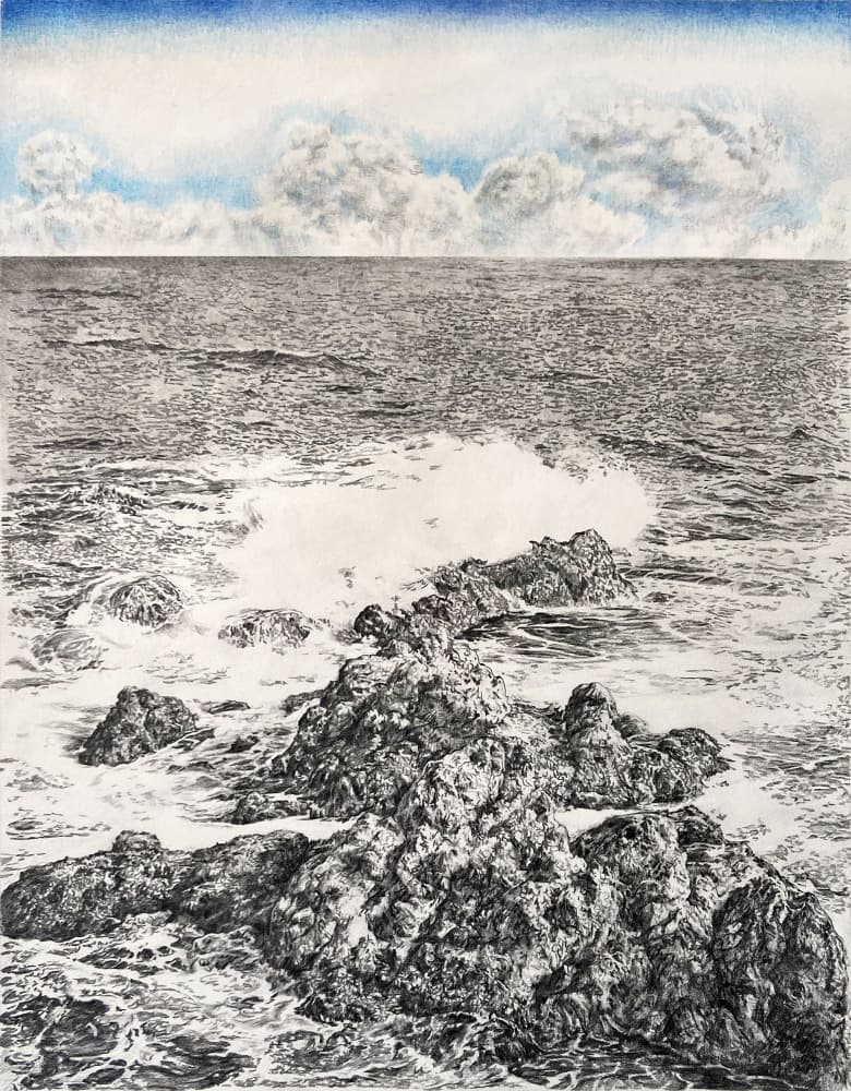 Ocean Waves Rocky Coast by Anne Wölk — canvas wall art