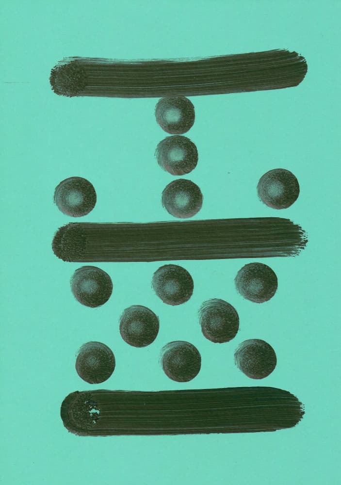 Abstract Teal Balance by Santhosh ch — canvas wall art