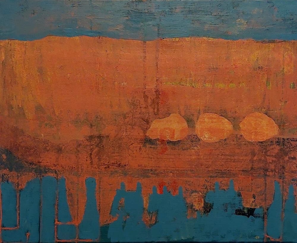 Desert Rocks Abstract by Joackim Schou Dahle — canvas wall art