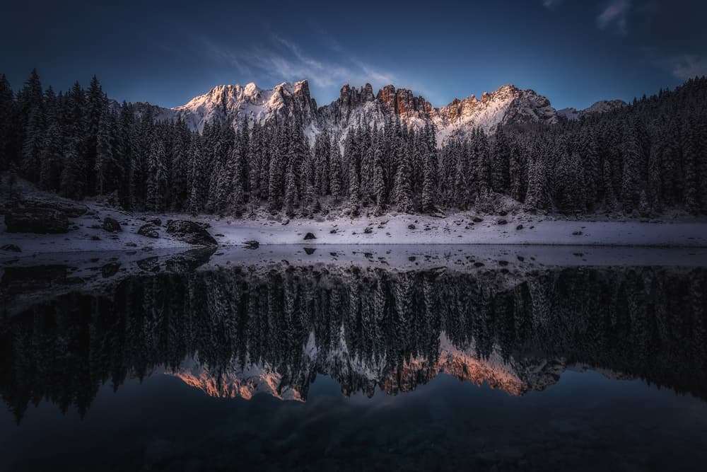 Majestic Winter Reflection by Clara Gamito — canvas wall art