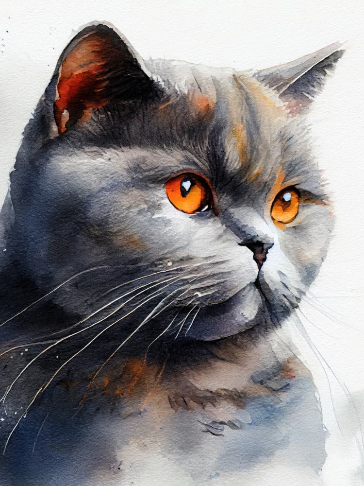 Curious Grey Cat by Justyna Jaszke — canvas wall art