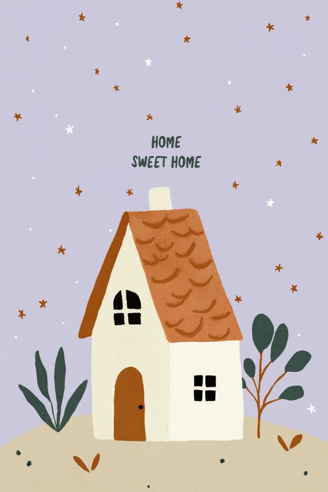 Homesweethome(house) by Treechild — canvas wall art