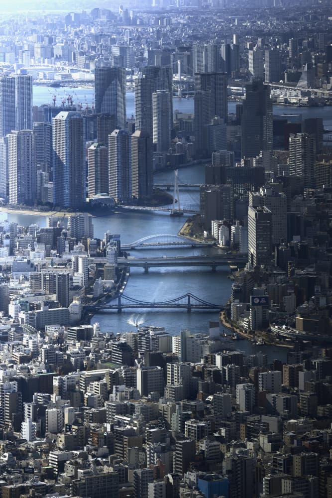 Urban River Contrast by Dr. Akira TAKAUE — canvas wall art