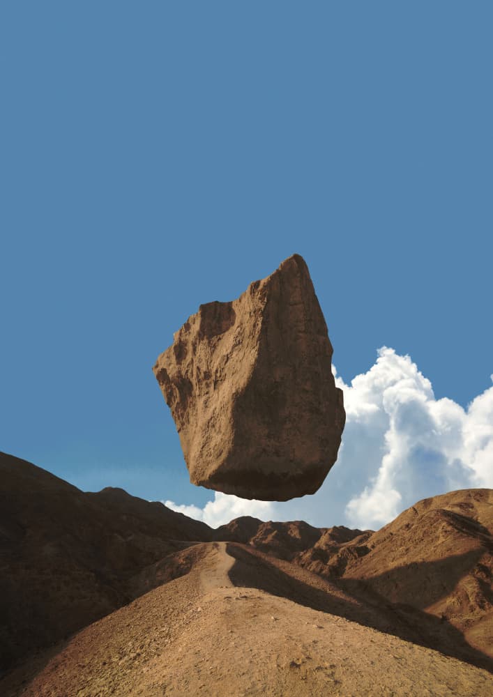 Floating Desert Rock by Fran Rodríguez — canvas wall art