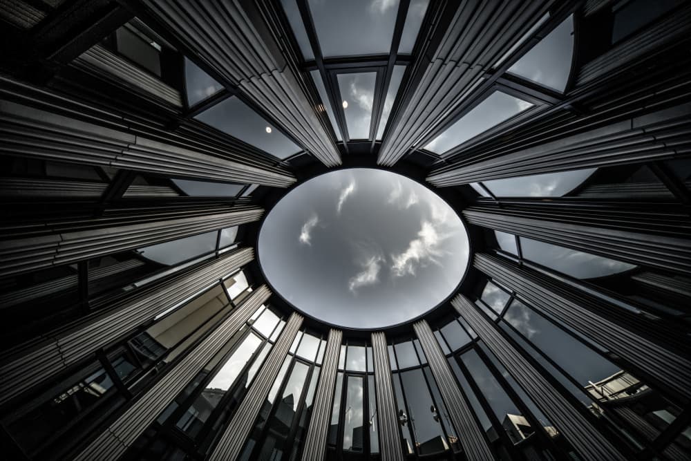 Modern Architectural Sky by Tomoshi Hara — canvas wall art