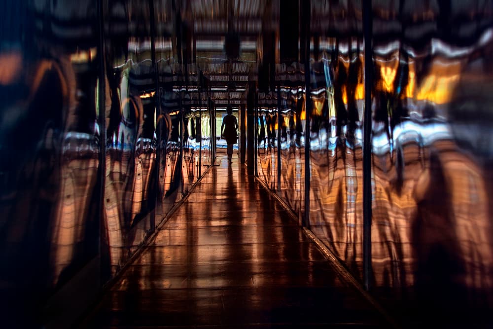 Reflective Hallway Walk by Ekkachai Khemkum — canvas wall art