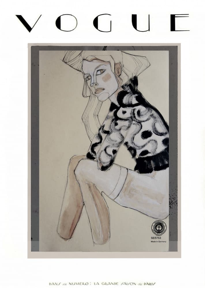 Elegant Fashion Illustration by Doris Schmitz — canvas wall art