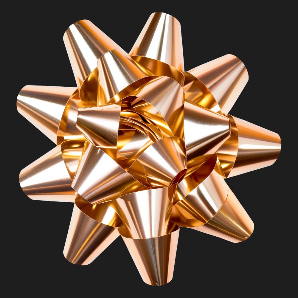 Golden Gift Bow by Marika Barsrsind β canvas wall art