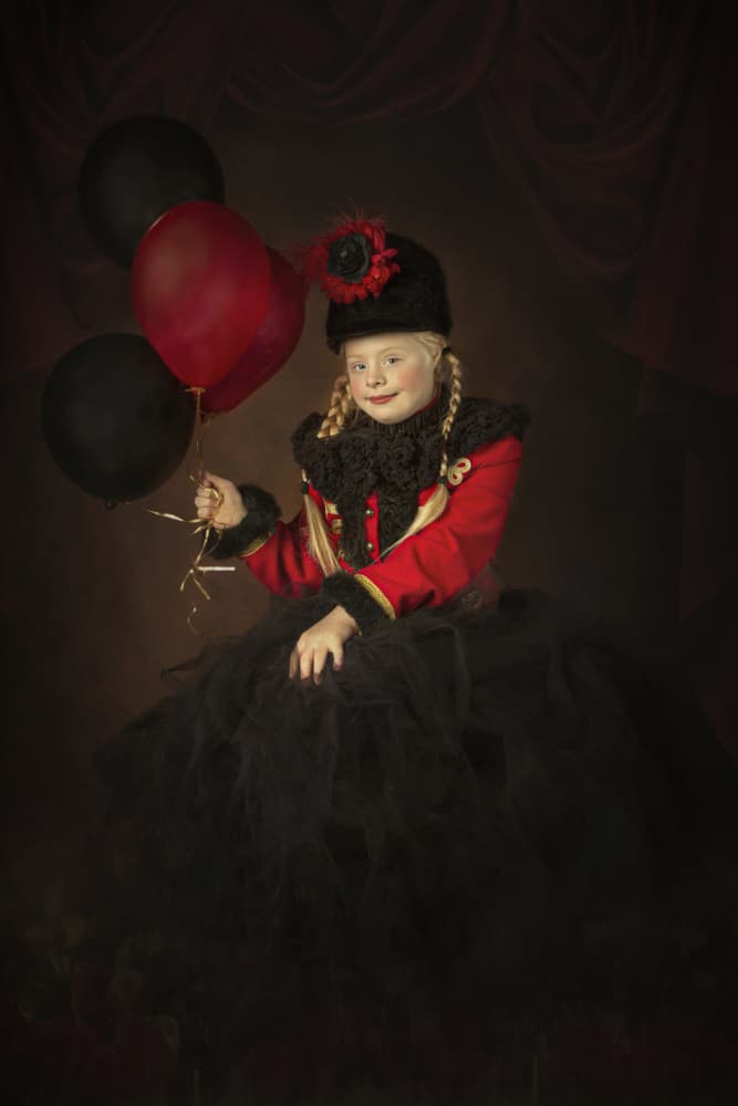 Theatrical Girl Portrait by Carola Kayen-Mouthaan — canvas wall art