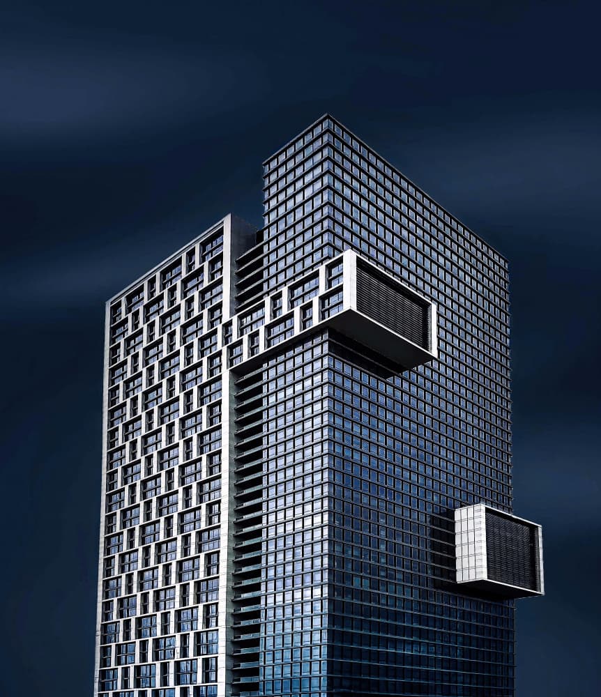 Modern Geometric Skyscraper by Arnon Orbach — canvas wall art