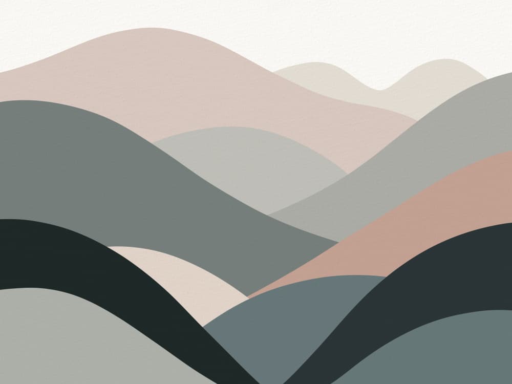 Muted Landscape Layers by Little Dean — canvas wall art