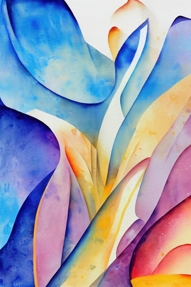 Fluid Colorful Forms by Mauro — canvas wall art