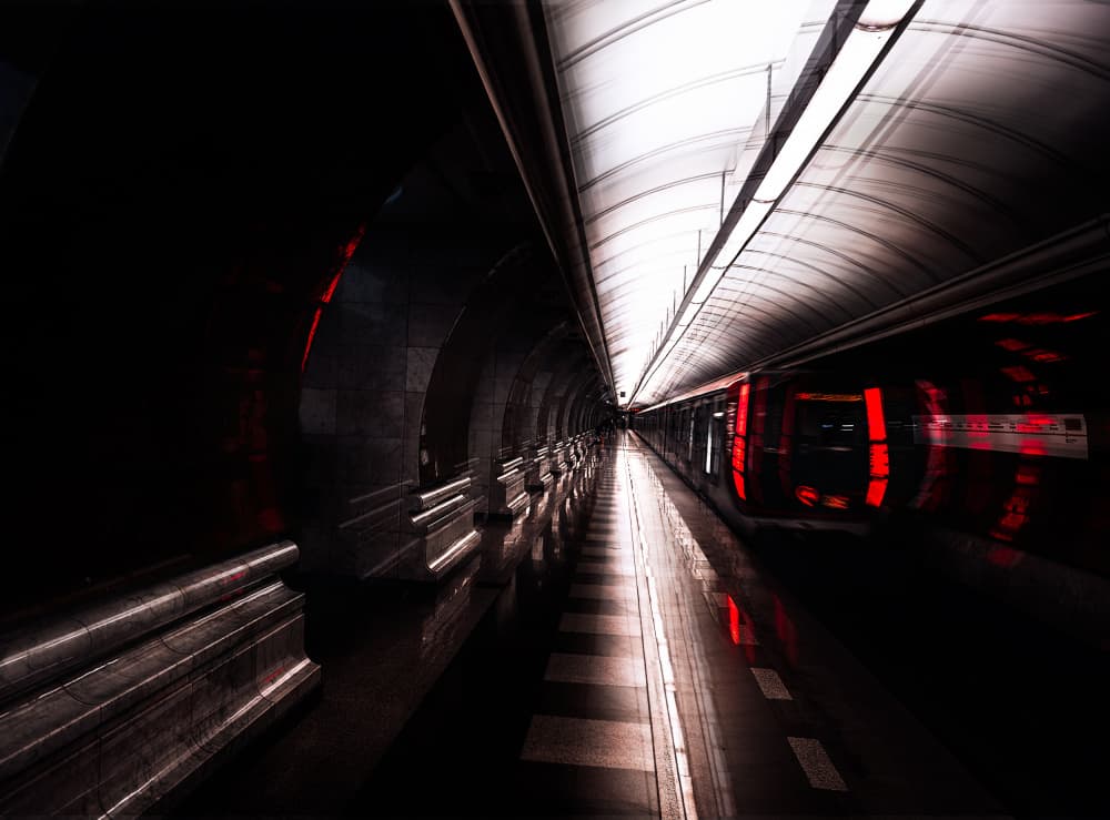 Speeding Subway Tunnel by Carmine Chiriacò — canvas wall art