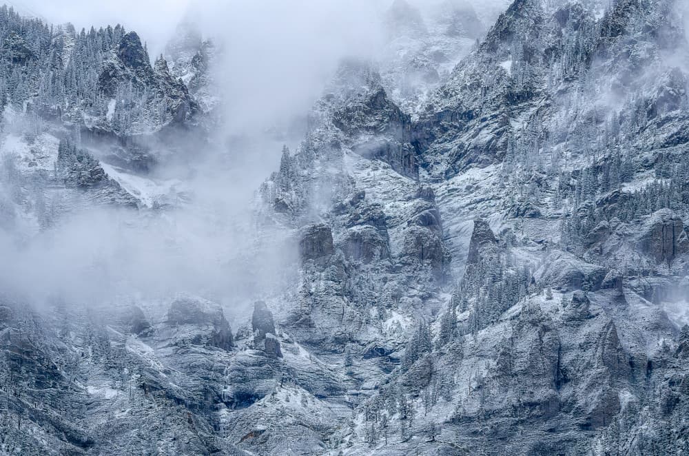 Misty Winter Peaks by Mei Xu — canvas wall art