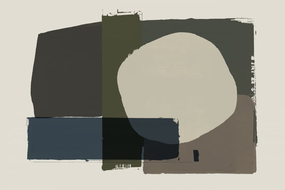 Abstract Overlapping Forms by cartissi — canvas wall art
