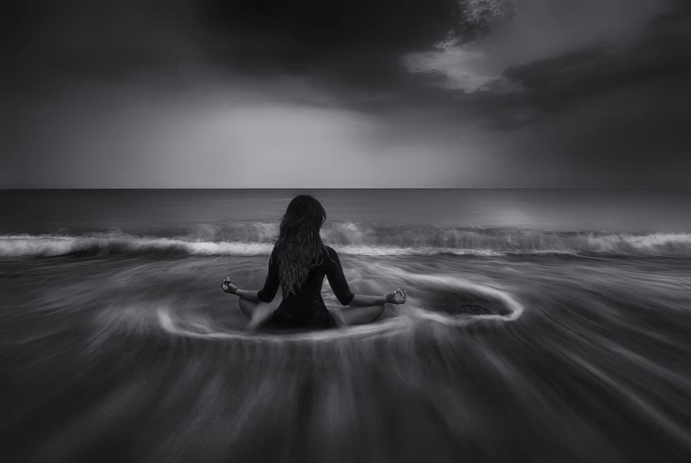 Serene Ocean Meditation by Maria Kaimaki — canvas wall art