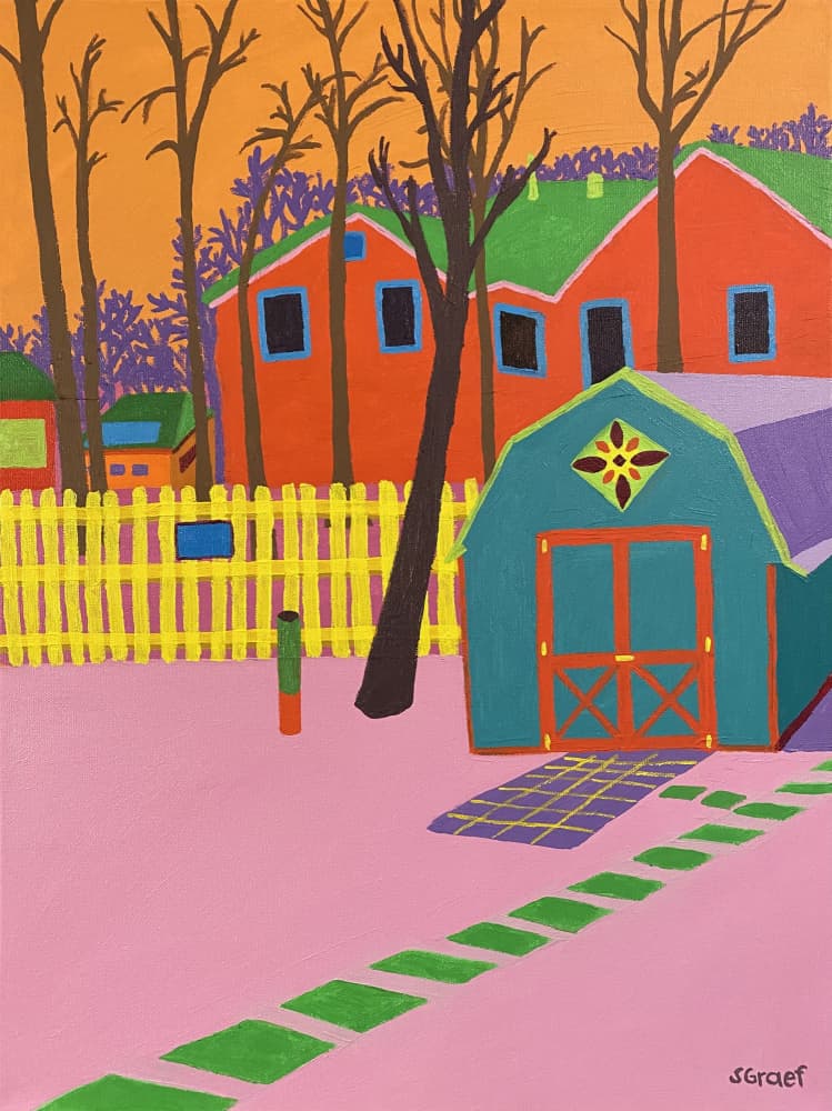 Shelby's Backyard by Sue Graef — canvas wall art