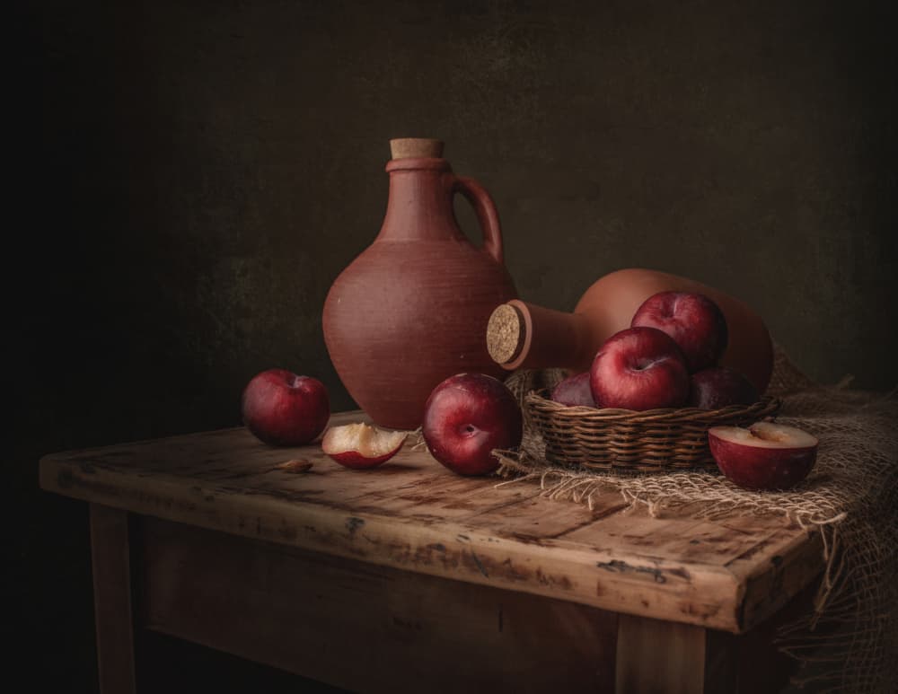 Old World Plums Still Life by Margareth Perfoncio — canvas wall art