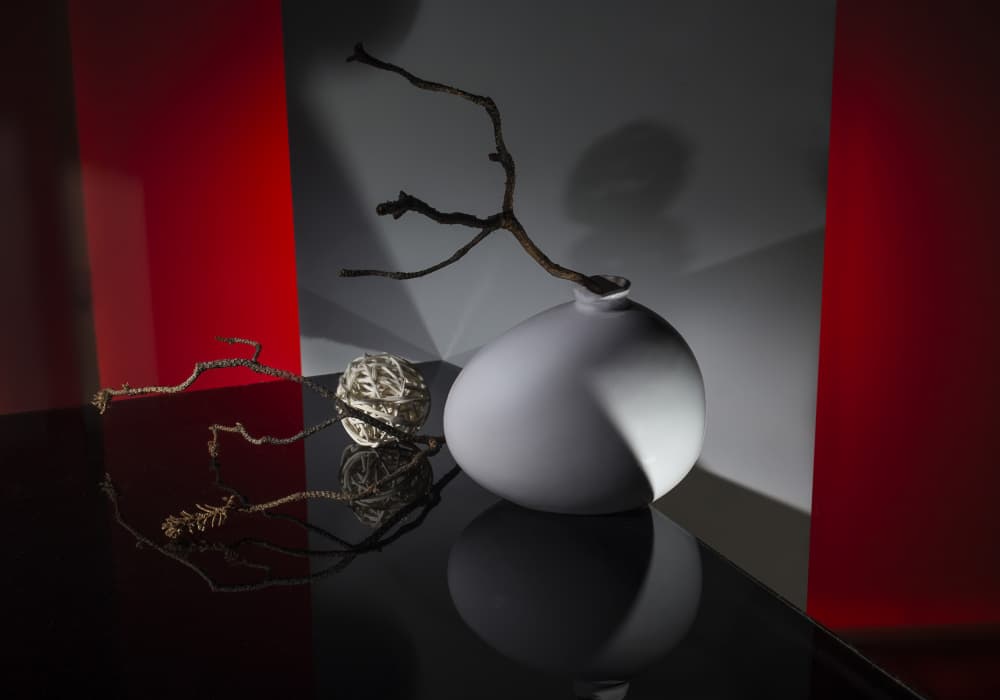 Modern Red Still Life by Evgeniy Popov — canvas wall art