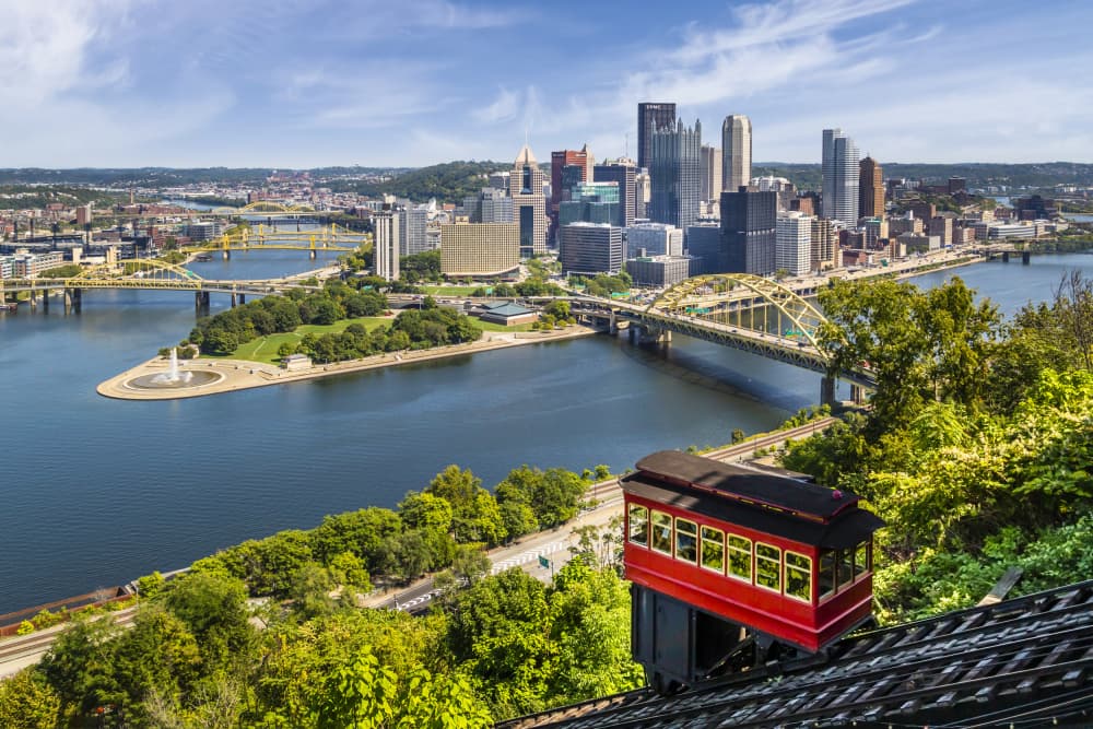 Pittsburgh Incline City View by Melanie Viola — canvas wall art