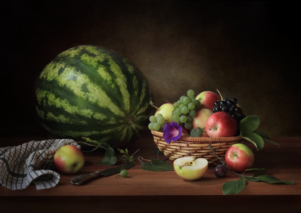 Rustic Fruit Still Life by Tatyana Skorokhod — canvas wall art