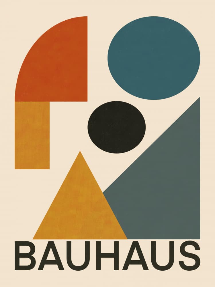Bauhaus Geometric Shapes by Little Dean — canvas wall art